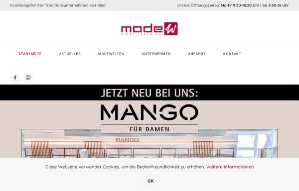 Vorschau von www.mode-w.de, ModeW