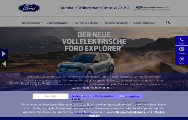 Vorschau von ford-wuehrdemann-ganderkesee.de, Autohaus Wührdemann