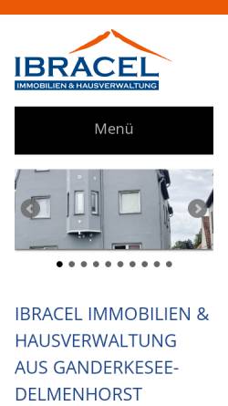 Vorschau der mobilen Webseite ibracel.de, Ibracel Immobilien, Inh. Ibrahim Celik e.K