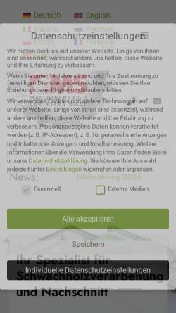 Vorschau der mobilen Webseite www.ms-maschinenbau-gmbh.de, MS-Maschinenbau und Vertriebs GmbH