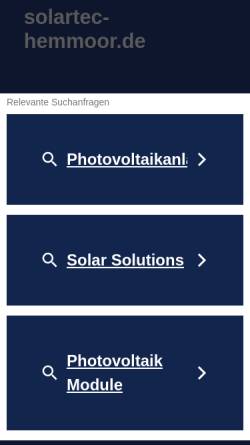 Vorschau der mobilen Webseite www.solartec-hemmoor.de, Solartec GbR