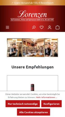 Vorschau der mobilen Webseite www.vinothek-ahlfeld.de, Vinothek-Ahlfeld