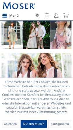 Vorschau der mobilen Webseite www.trachten.com, Henne Country Mode GmbH & CO.KG
