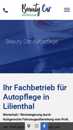 Vorschau der mobilen Webseite www.beautycar-autopflege.de, Beauty Car Autopflege, Torsten Helm