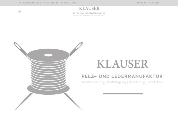 Vorschau von www.klauser-pelz-leder.de, Klauser Pelz und Leder, Inh. Peter Kischnick