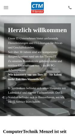 Vorschau der mobilen Webseite www.ctm-menzel.de, ComputerTechnik Menzel