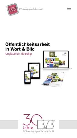 Vorschau der mobilen Webseite www.bvb-verlag.de, BVB-Verlagsgesellschaft mbH