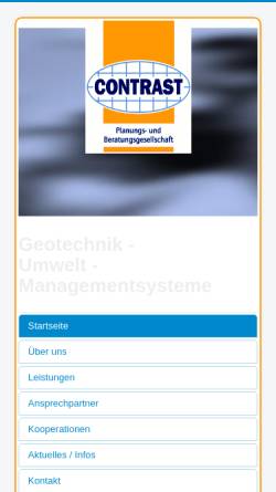 Vorschau der mobilen Webseite contrast-gmbh.de, Contrast Planungs- und Beratungsgesellschaft mbH