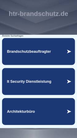Vorschau der mobilen Webseite www.htr-brandschutz.de, HTR Brandschutz und Sicherheit