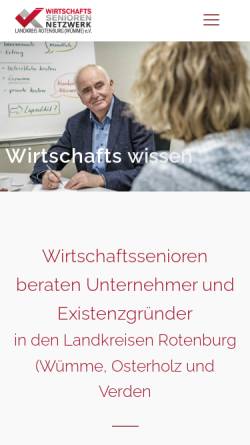 Vorschau der mobilen Webseite www.wirtschaftssenioren-row.de, Wirtschafts-Senioren-Netzwerk Rotenburg (WSN)