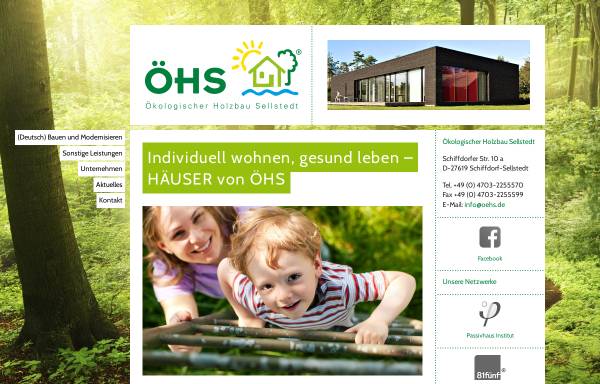 Vorschau von www.oehs.de, Ökologischer Holzbau Sellstedt GmbH