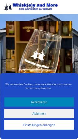 Vorschau der mobilen Webseite www.whiskey-and-more.de, Whisk(e)y and More
