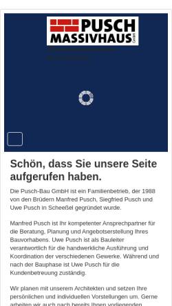 Vorschau der mobilen Webseite www.pusch-bau.de, Pusch-Bau GmbH