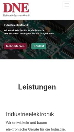 Vorschau der mobilen Webseite www.dne-gmbh.de, DNE Elektronik-Systeme GmbH