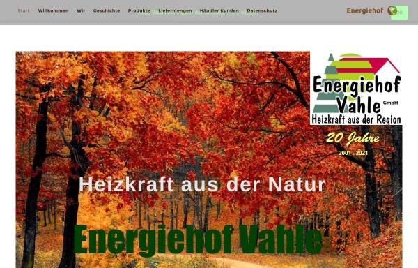 Vorschau von www.energiehof-vahle.de, Energiehof-Vahle GbR