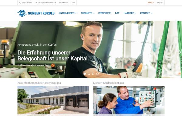 Vorschau von www.norbertkordes.de, Norbert Kordes Elektrotechnische Fabrik GmbH & Co. KG