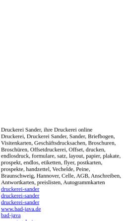 Vorschau der mobilen Webseite www.druckerei-sander.de, Druckerei Sander