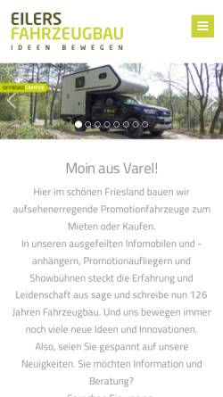 Vorschau der mobilen Webseite www.eilers-fahrzeugbau.de, Eilers Fahrzeugbau GmbH
