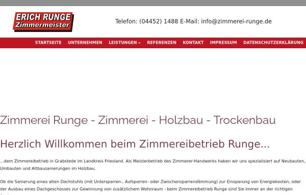 Vorschau von www.zimmerei-runge.de, Zimmereibetrieb - Erich Runge