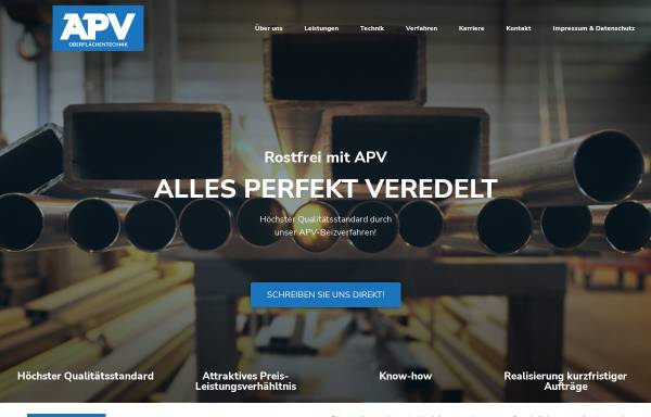 Vorschau von www.apv-vechta.de, APV Oberflächentechnik