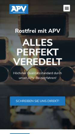 Vorschau der mobilen Webseite www.apv-vechta.de, APV Oberflächentechnik