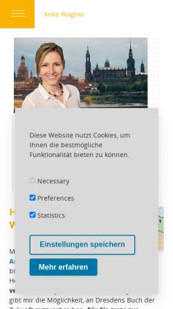 Vorschau der mobilen Webseite www.anke-wagner-dresden.de, Wagner, Anke