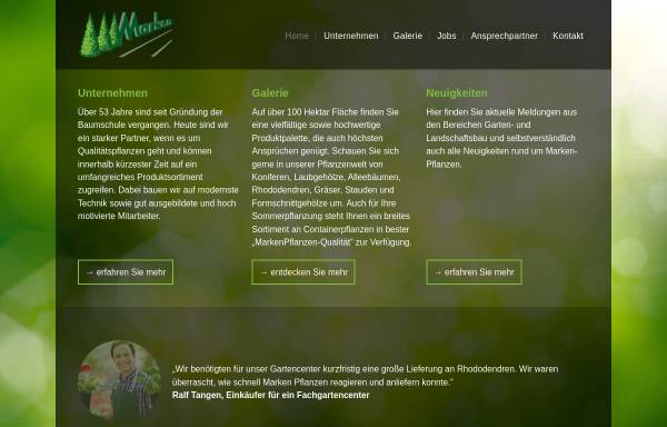 Vorschau von www.marken-pflanzen.de, Baumschule Rudolf Marken