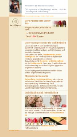 Vorschau der mobilen Webseite beermann-kosmetik.de, Beermann Kosmetik