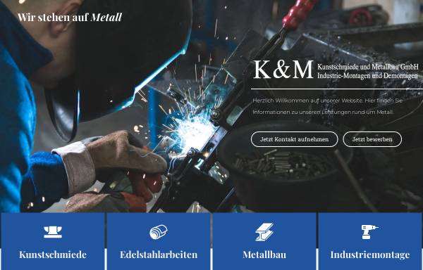 Vorschau von km-metallbau.de, Kunstschmiede und Metallbau GmbH (K&M)