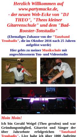 Vorschau der mobilen Webseite www.partymucke.de, Tanzband Troubadix