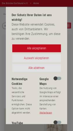 Vorschau der mobilen Webseite die-bruecke-dortmund.de, Die Brücke Dortmund e.V.