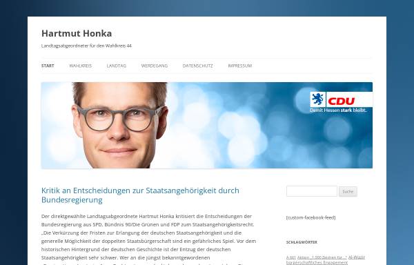 Vorschau von www.hartmut-honka.de, Honka, Hartmut (MdL)