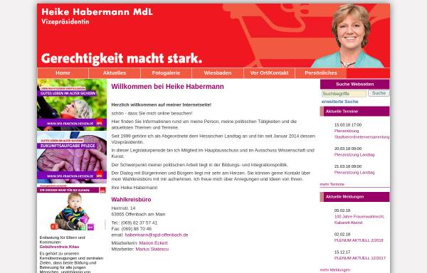 Vorschau von www.heike-habermann.de, Habermann, Heike (MdL)