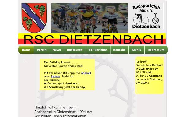 Vorschau von www.rsc-dietzenbach.de, Radsport-Club Dietzenbach