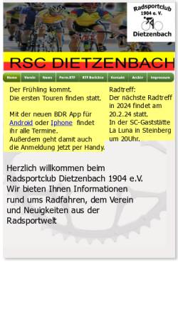 Vorschau der mobilen Webseite www.rsc-dietzenbach.de, Radsport-Club Dietzenbach