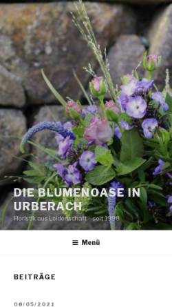 Vorschau der mobilen Webseite www.blumenoase.de, Die Blumen-Oase in Dietzenbach