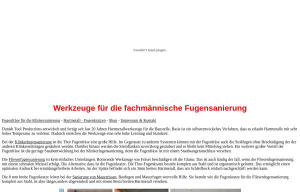 Vorschau von www.fugenfraese.de, Ulrich Esau - Werksvertretung Danish Tool Productions