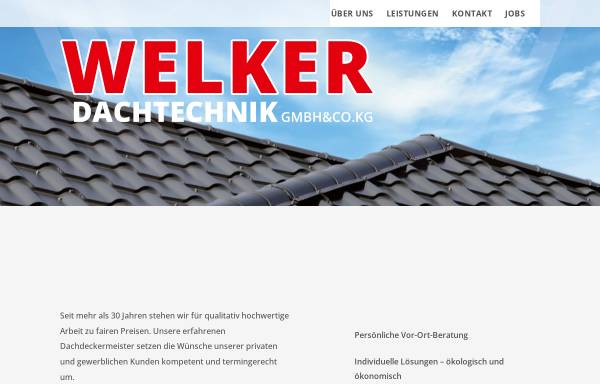 Vorschau von welker-dachtechnik.de, Welker Dachtechnik GmbH und Co. KG