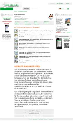 Vorschau der mobilen Webseite www.immopool.de, Herbert Immobilien GmbH