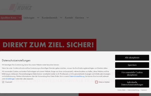 Vorschau von www.kunzsped.de, Spedition Kunz