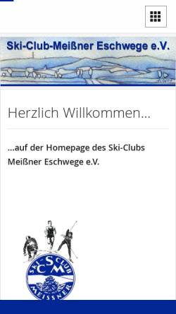 Vorschau der mobilen Webseite www.ski-club-meissner.de, Ski-Club Meissner e.V.