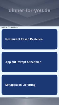 Vorschau der mobilen Webseite www.dinner-for-you.de, Dinner-For-You