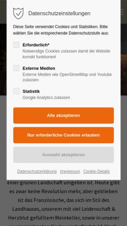 Vorschau der mobilen Webseite www.landhaus-diedert.de, Hostellerie Landhaus Diedert