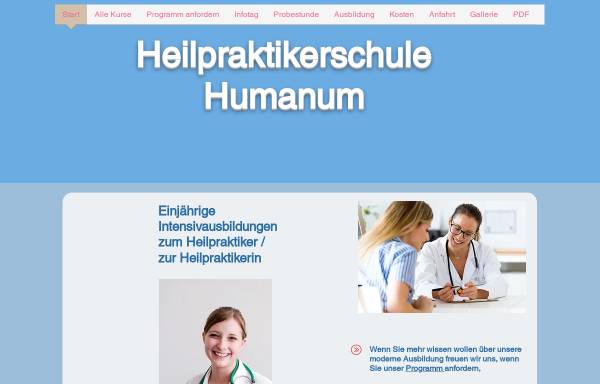 Vorschau von www.humanum.net, Humanum Heilpraktikerschule