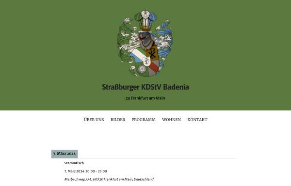 Vorschau von badenianet.de, Badenia zu Frankfurt am Main
