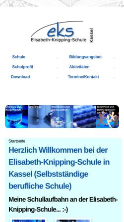 Vorschau der mobilen Webseite www.elisabeth-knipping-schule.de, Elisabeth-Knipping-Schule