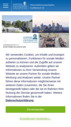 Vorschau der mobilen Webseite www.wiwi.uni-frankfurt.de, Aktive WiWis