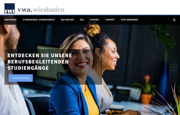 Vorschau von www.vwa-wiesbaden.de, Verwaltungs- und Wirtschaftsakademie (VWA) Wiesbaden