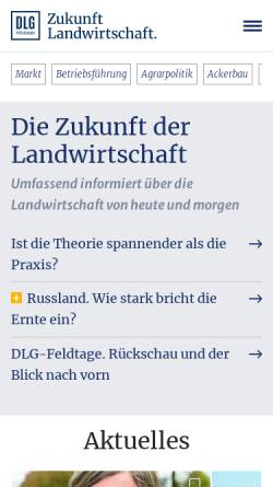 Vorschau der mobilen Webseite www.dlg-mitteilungen.de, DLG-Mitteilungen