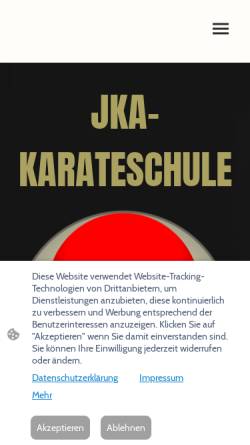 Vorschau der mobilen Webseite www.jka-karateschule.de, JKA Karate Dojo Bad Camberg